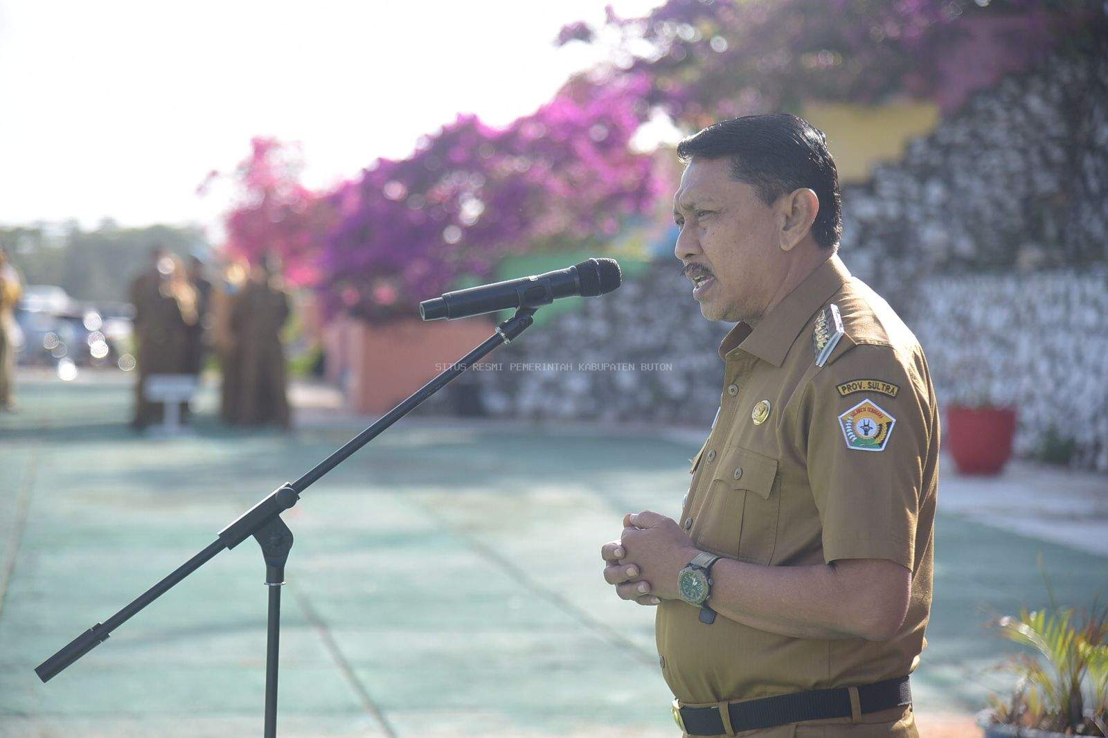 Pimpin Apel Perdana, Pj. Bupati Buton:Bekerja adalah Sebuah Kehormatan