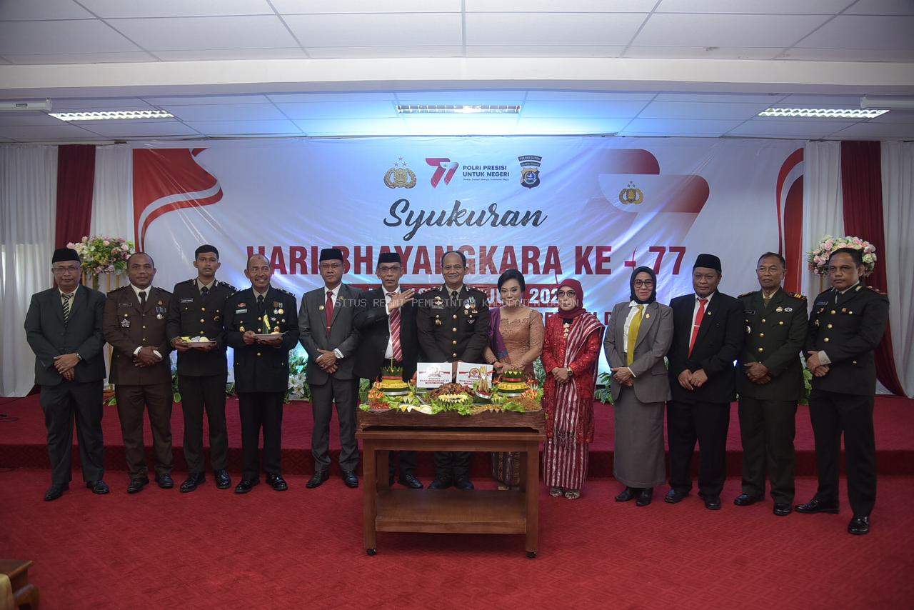 Polres Buton Gelar Syukuran Hari Bhayangkara ke-77 di Aula Kantor Bupati Buton