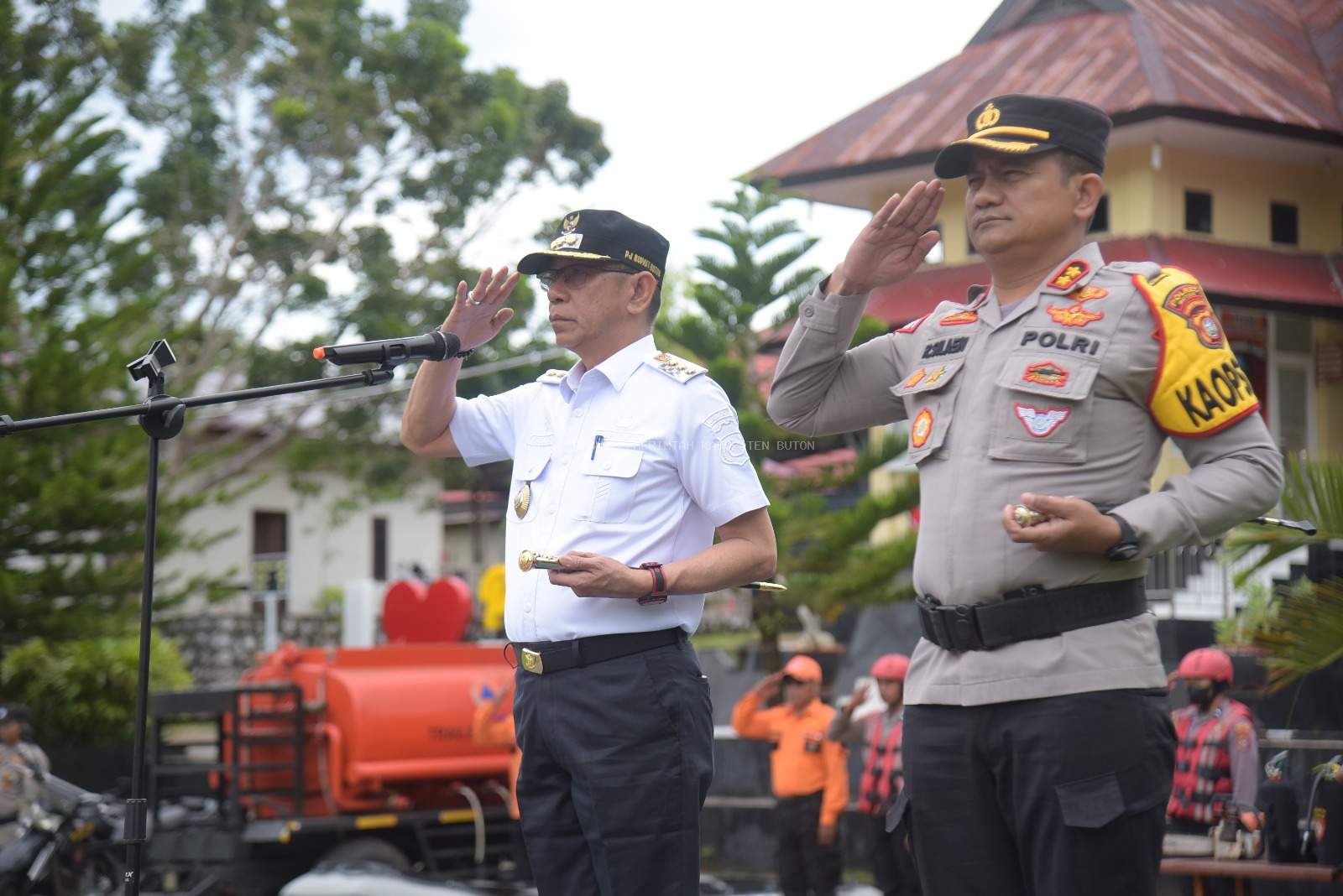 Pj. Bupati Buton, Pimpin Apel Siaga Bencana di Wilayah Hukum Polres Buton